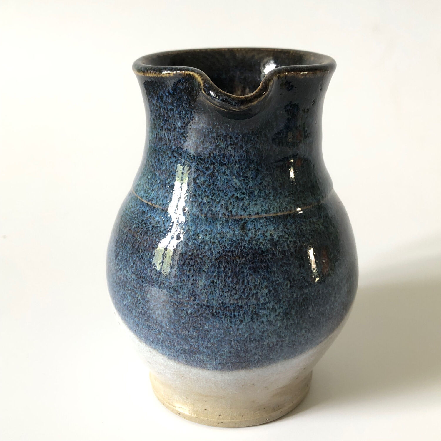 Small pitcher in blue glazed sandstone