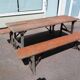 Table + 2 brewery benches - old brewery L.F. Haag Ingwiller prey