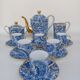 Coffee service in limoges porcelain, by lazeyras.