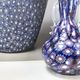 Blue murano glass vase ascribable to fratelli toso with murrines, italy