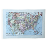 Map of the United States - 20x29cm 1922