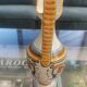Italian majolica vase jug from Deruta, hand-painted ceramic, signed, 25 cm.