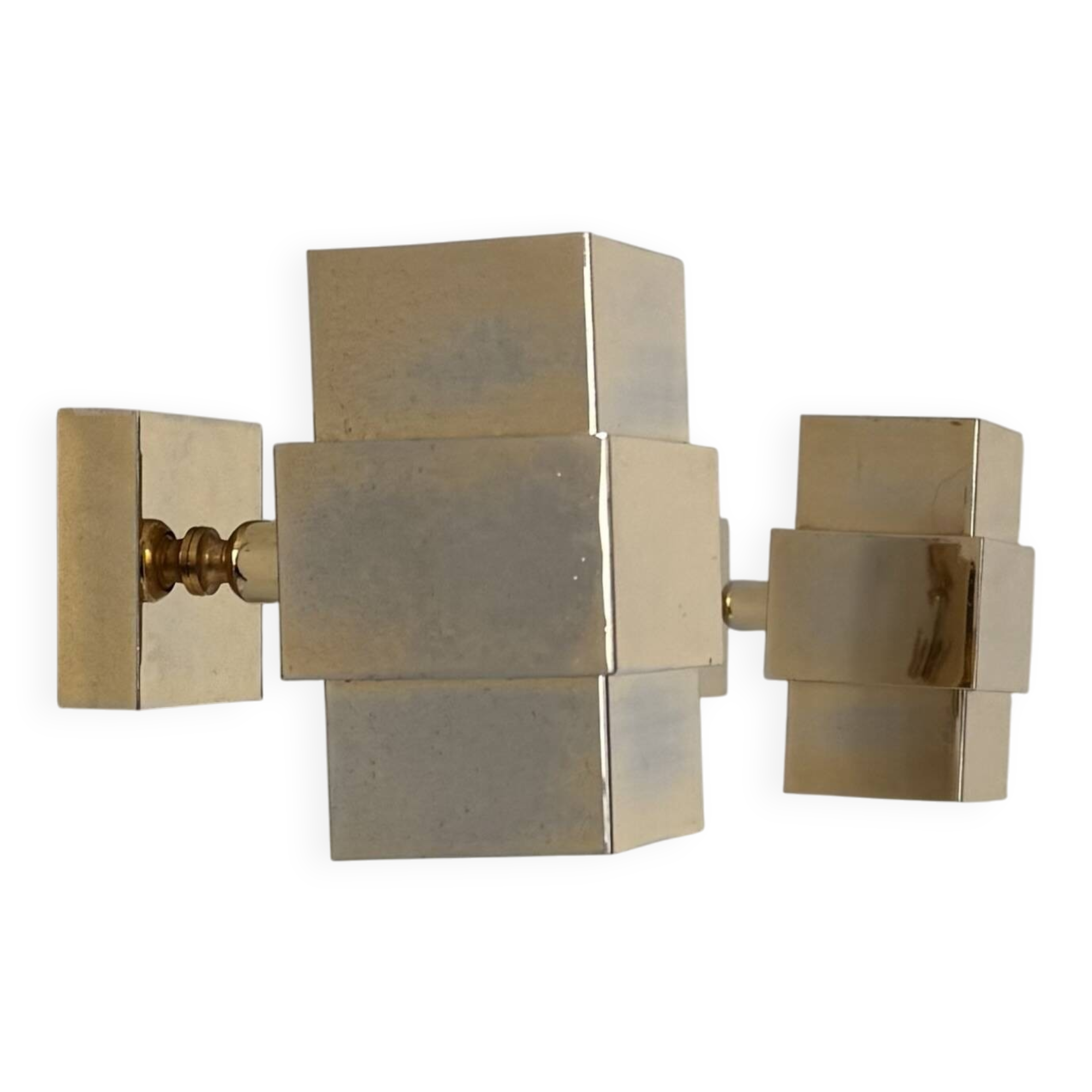 Paire d'applique vintage, laiton,  France, 1970