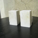 Pair of Carrara marble supports