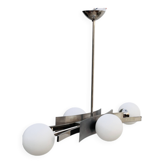 Chandelier of 4 space-age opalines