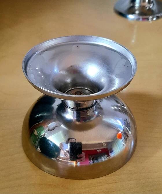 Set of 12 ice cream bowls, in stainless steel 1970