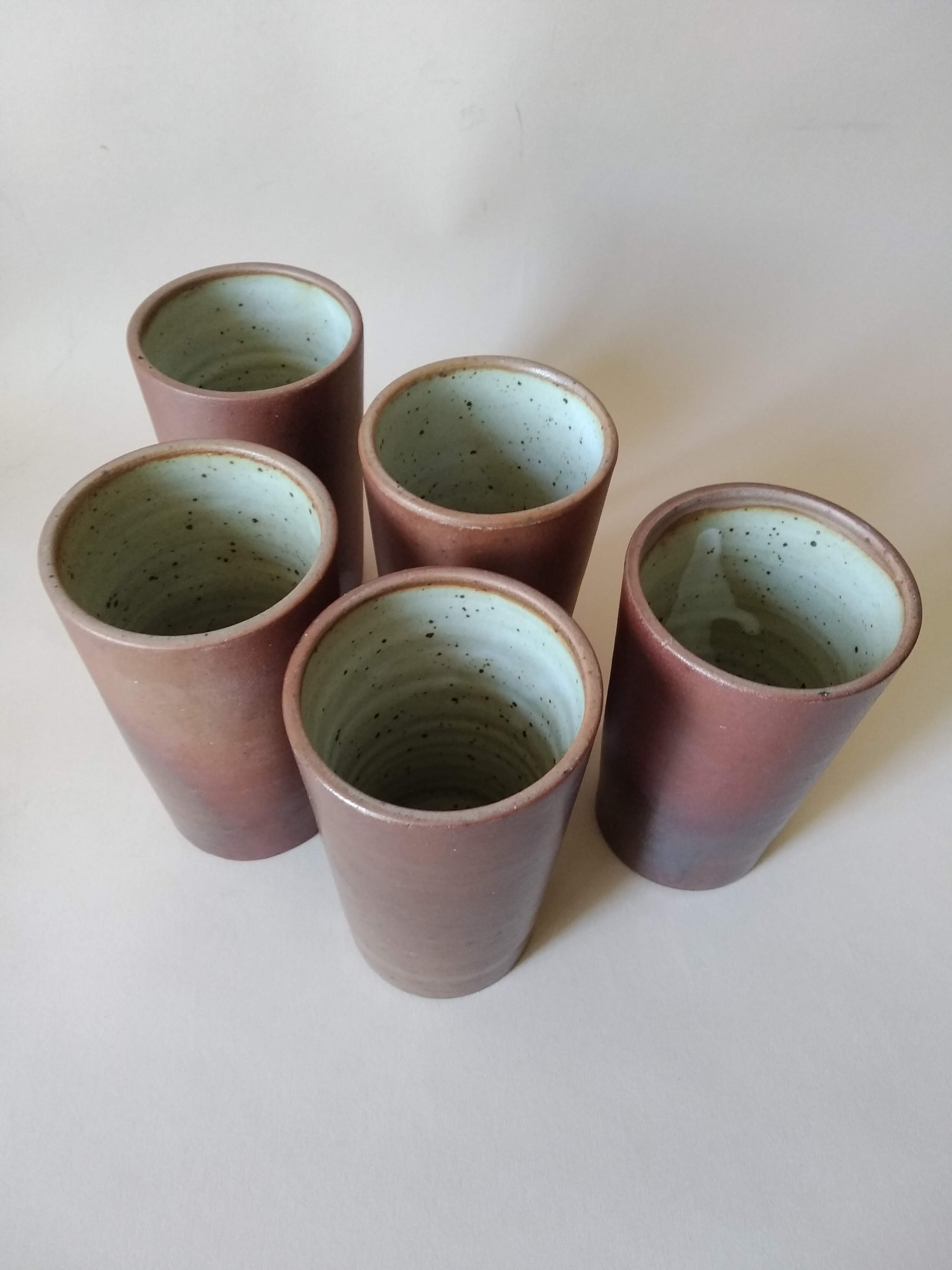 Service orangeade artisanal stoneware vintage 70