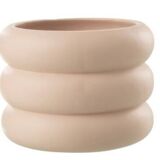 Cache-pot anneau beige rose pale