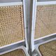 Suite of 4 folding chairs vintage wood and cannage 60s/70s