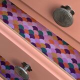 Vintage coral pink weekly planner H120