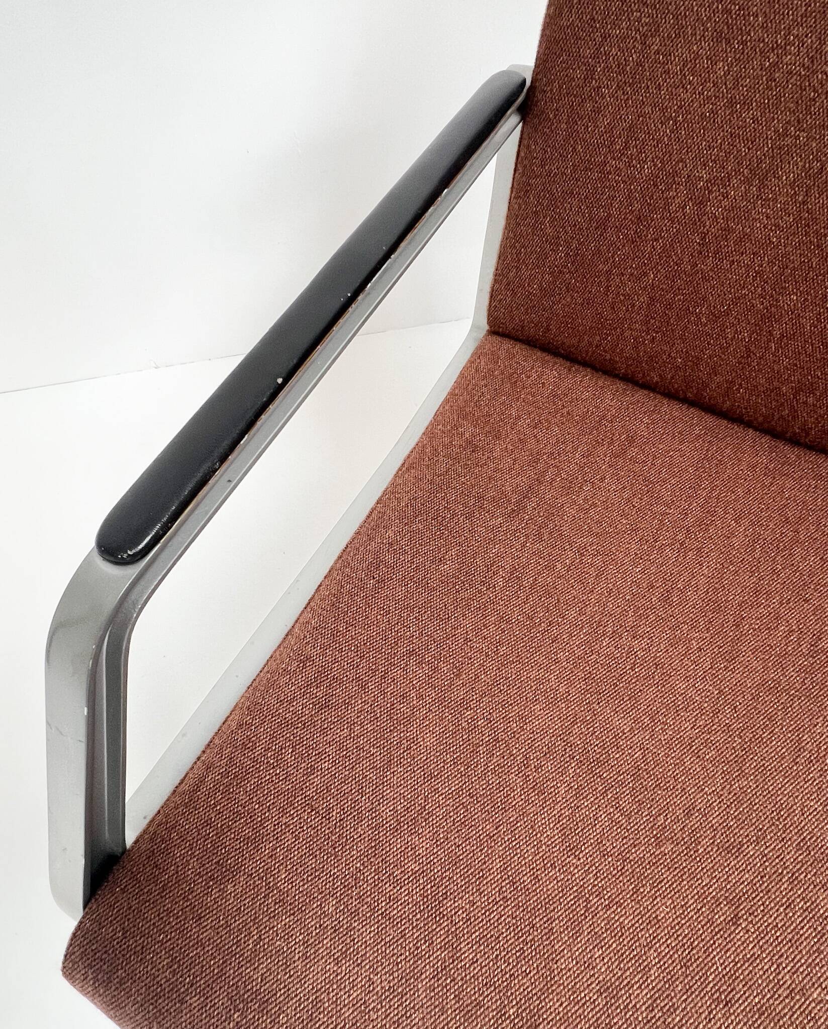 Rare armchair with footstool attributed to Gispen, 1960s