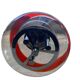 Suspension vintage en verre Murano / lustre avec accent orange