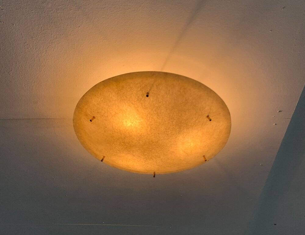 Mid-century minimalist fiberglass ceiling light, 1960s