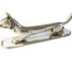 12 Art Deco animal knife holders in silvered bronze