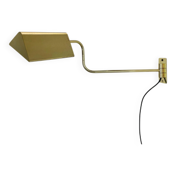 Large 69 cm Long Brass Wall Light "SWING ARM" by Florian Schulz, Germany, 1970s