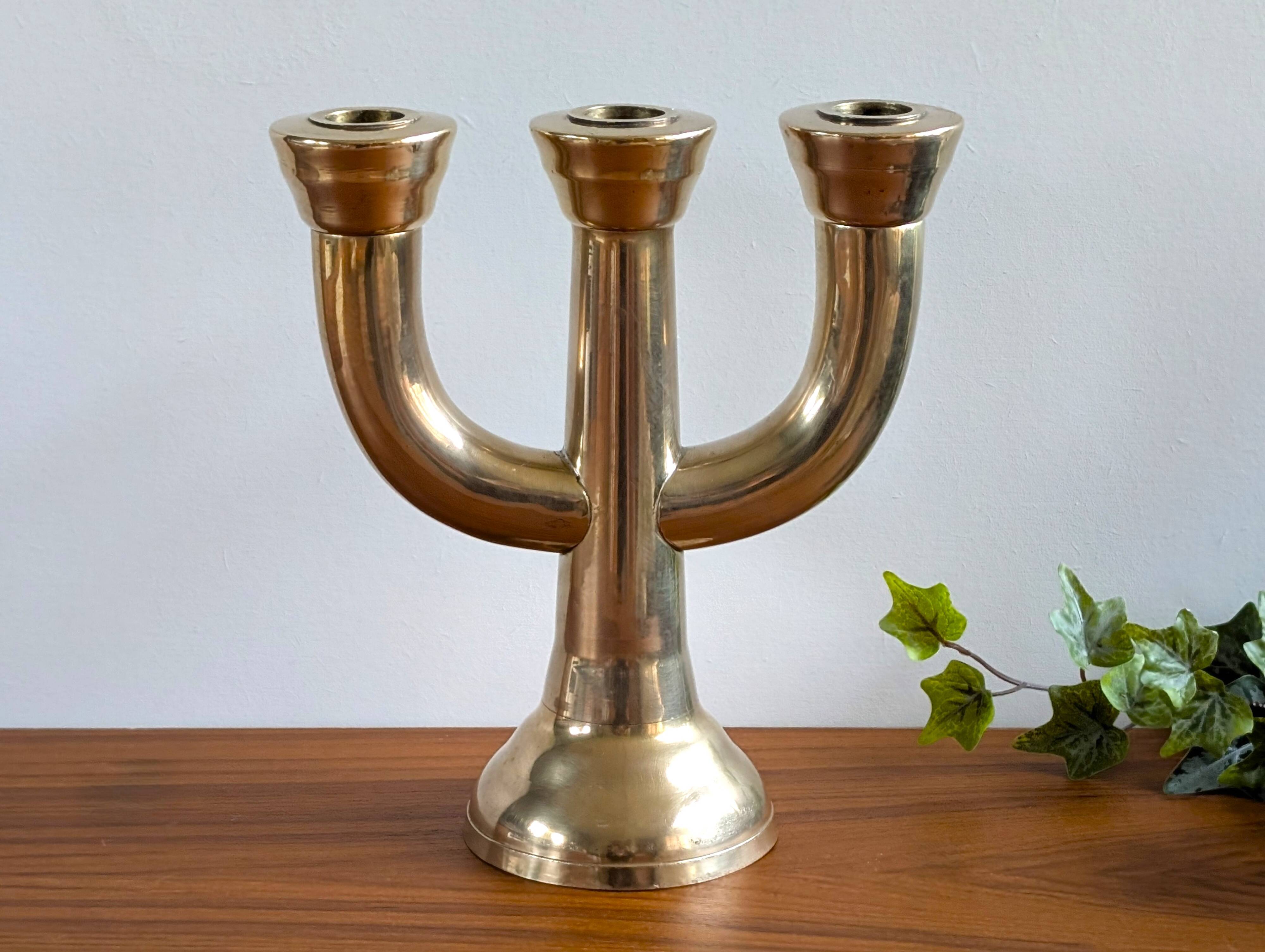 Brass candle holder