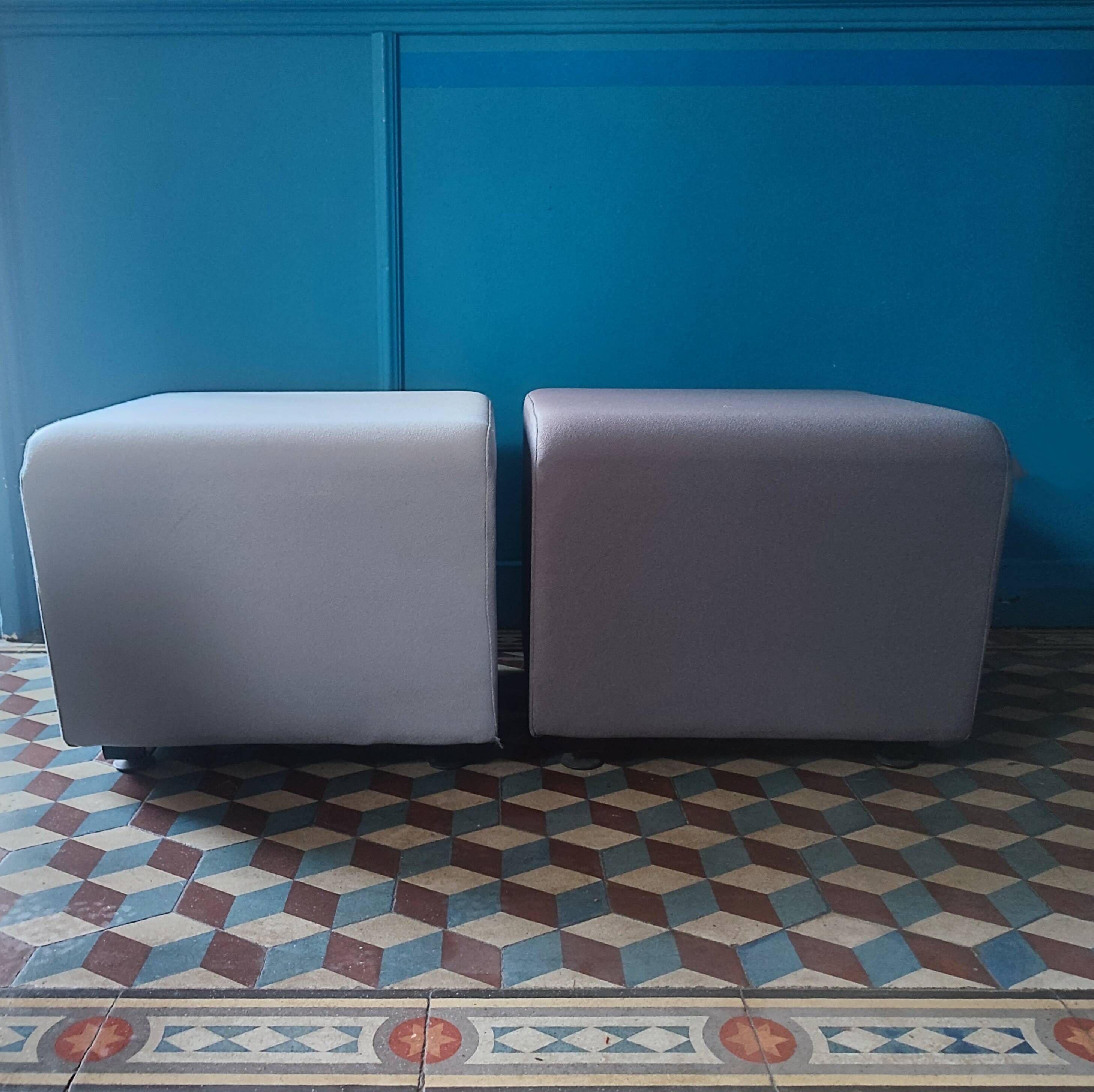 Lot de 2 poufs Haworth