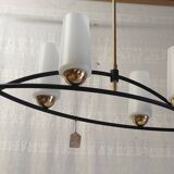 Modernist chandelier by Gaston Fossati for Les Ateliers d'art d'Uzes - 1950s