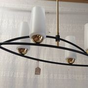 Modernist chandelier by Gaston Fossati for Les Ateliers d'art d'Uzes - 1950s