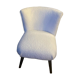 Fauteuil cocktail en tissu bouclette