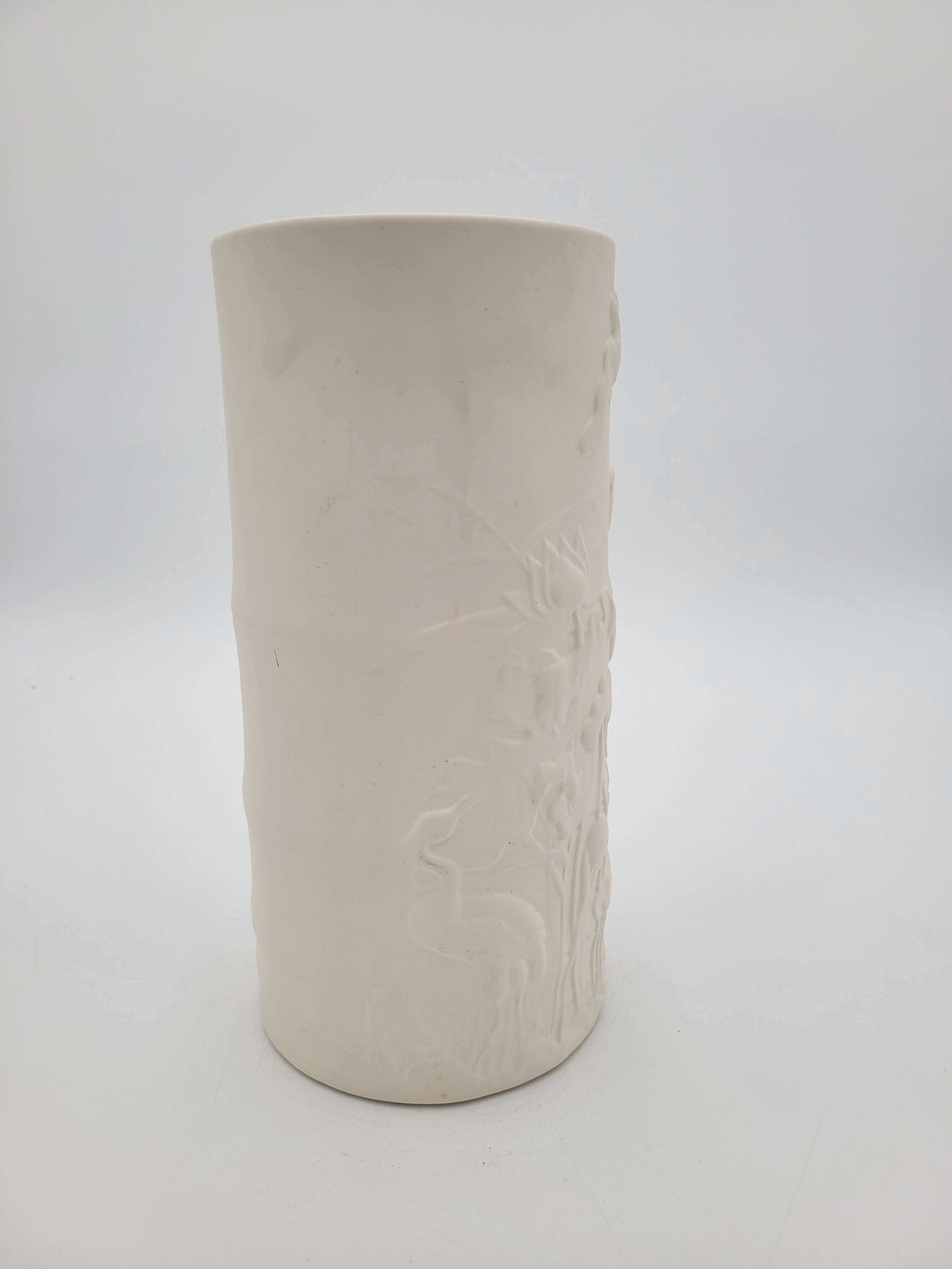 Gien matte porcelain vase