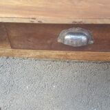 Farm table coffee table with drawers