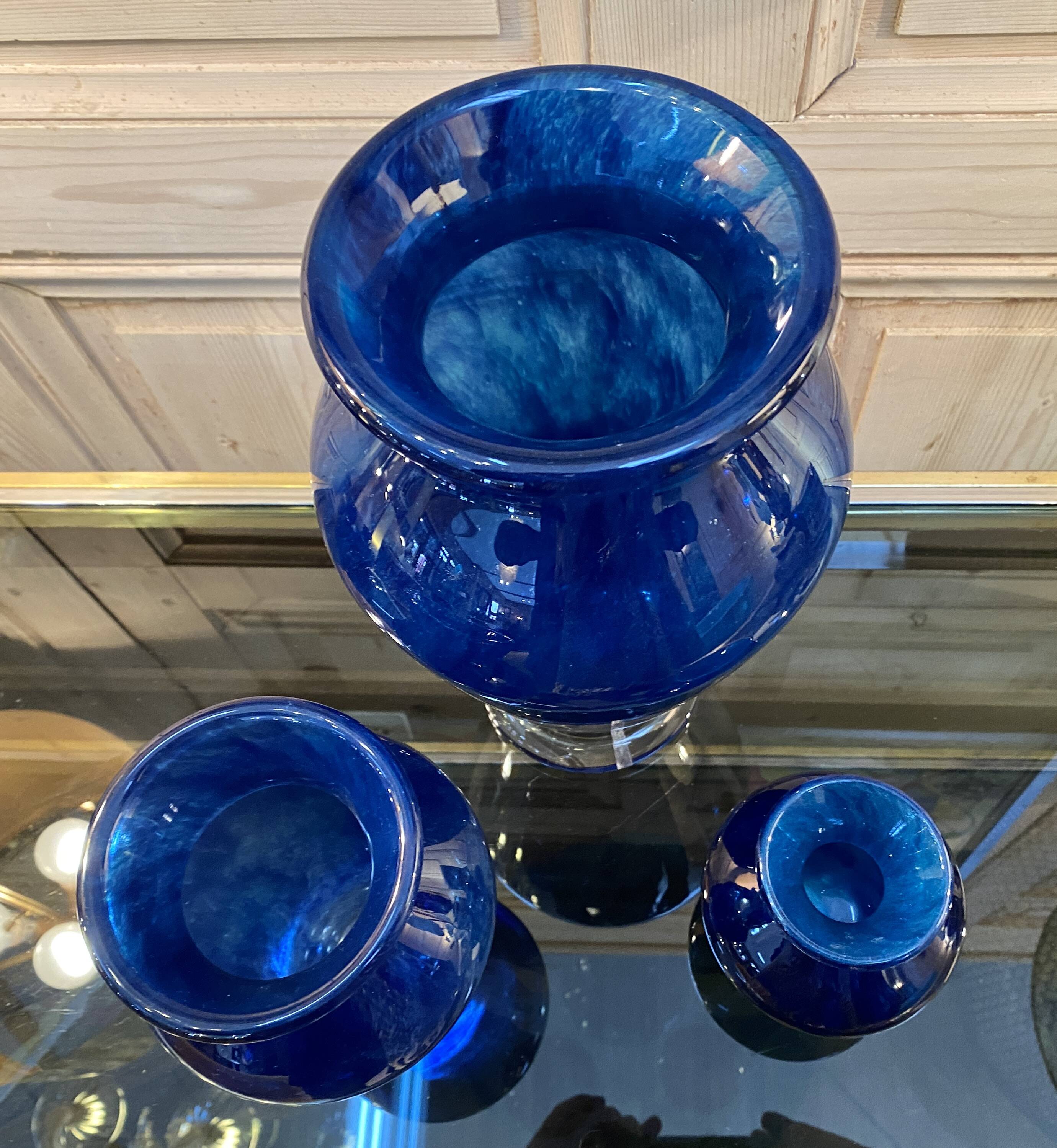 Daum series of three vases