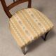 Antique mahogany and fabric chairs, Italy, 19th century