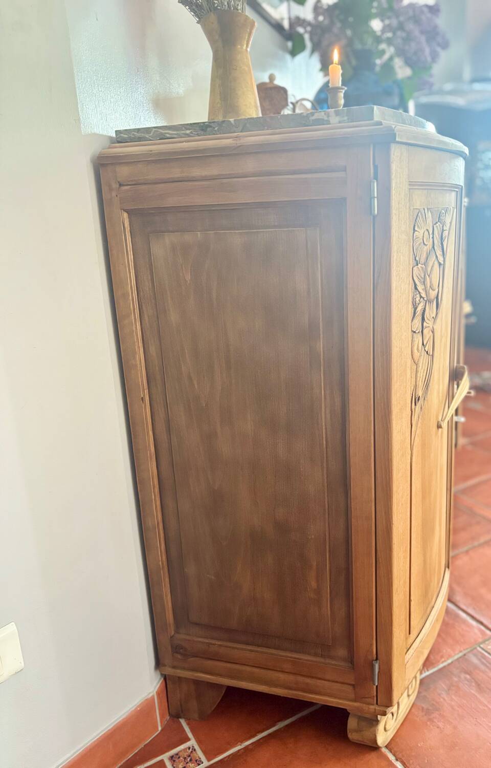 Buffet art déco en chêne massif