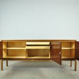 Vintage German Rio sideboard in rosewood, woven finish, Leo Bub, 19