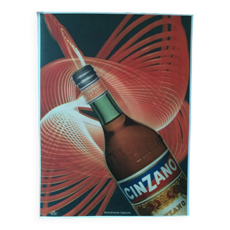 A Cinzano alcohol paper advertisement from a period magazine