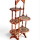 Wood and leather plant stand