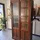 Old glass cabinet, vintage bookshelf, display case, cabinet, pharmacy.