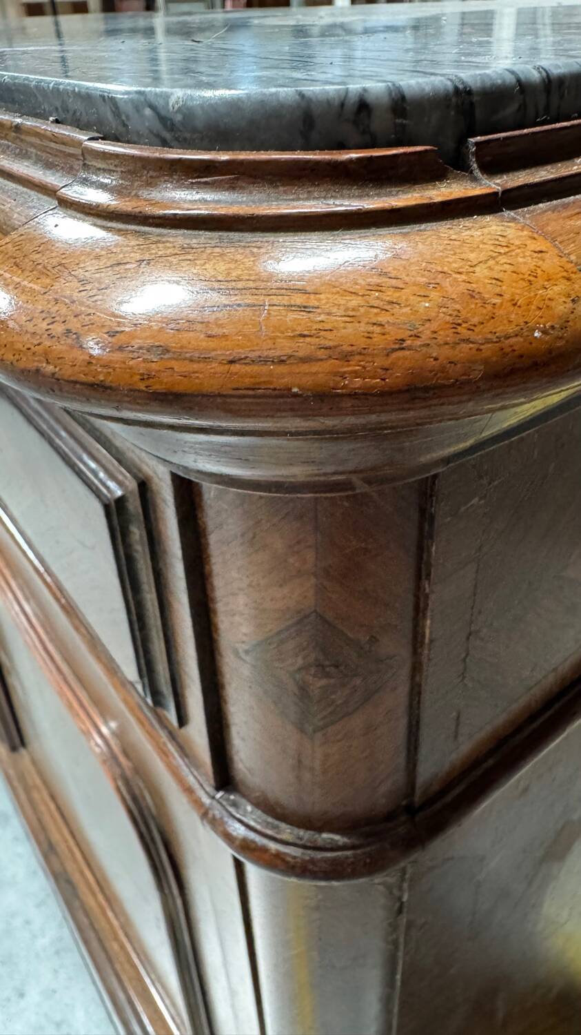 Antique chest of drawers with marble top