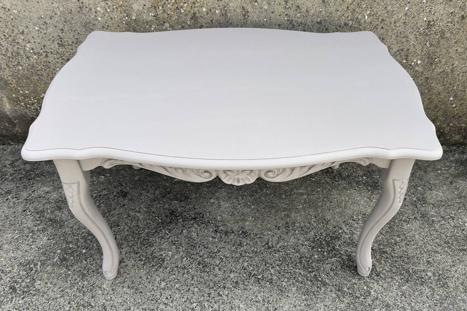 Small coffee or side table, oak, baroque style, vintage