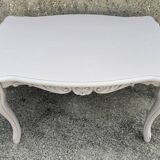 Small coffee or side table, oak, baroque style, vintage