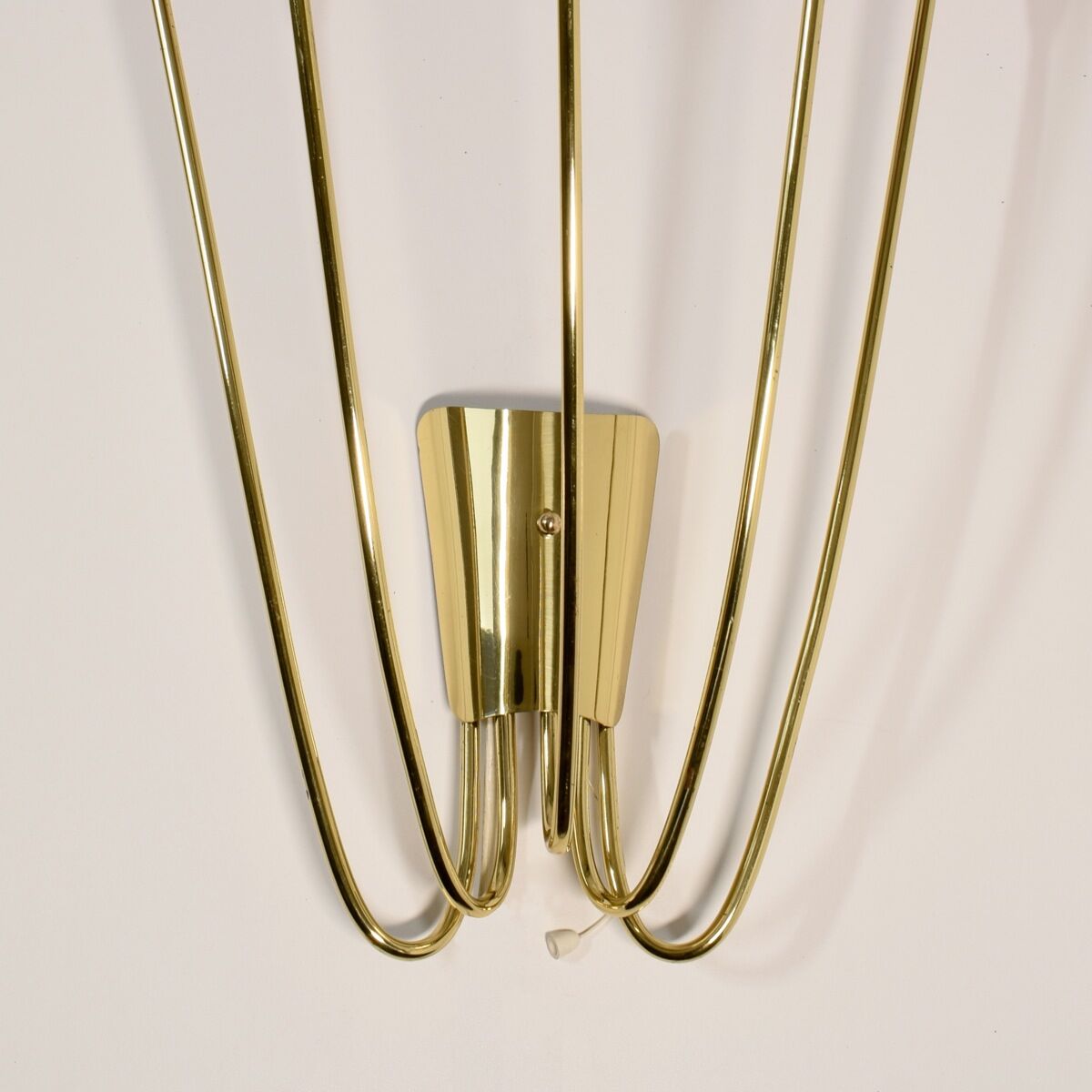 Wall lamp, 1960 brass and red