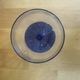 Set of 23 Stemmed Glasses Transparent Glass + Cobalt Blue Stems Vintage