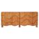 Contemporary Handcrafted Oak Solid Wood And Travertine Italian Sideboard
