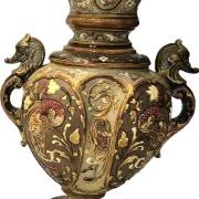 Pair of major vases in majolica - Wilhelm Schiller & Son