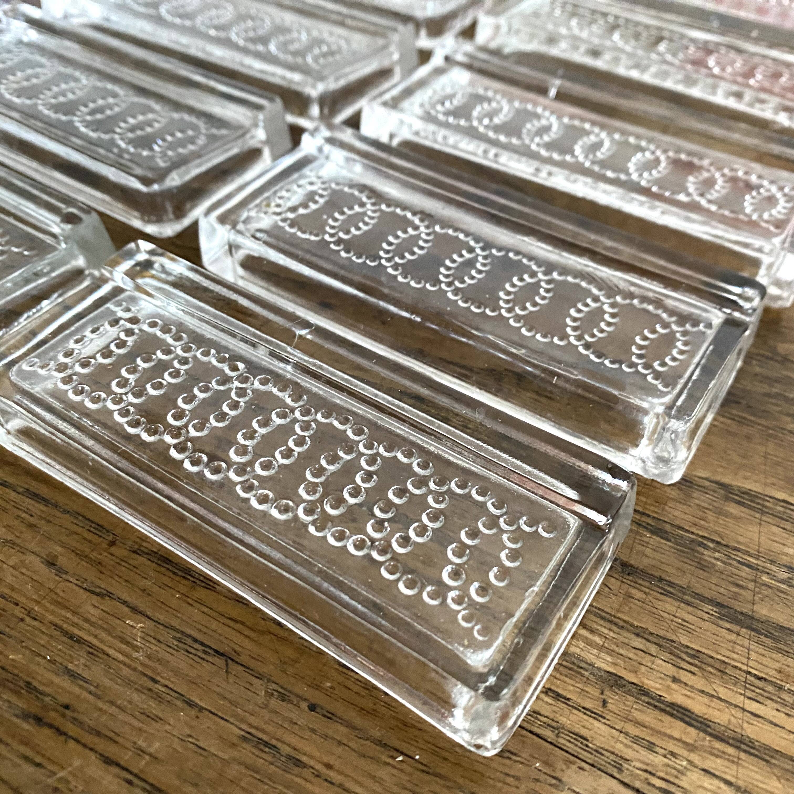 Glass knife holders from the 1950s