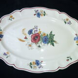 Oval dish Sarreguemines earthenware Model Agreste 37.5 cm