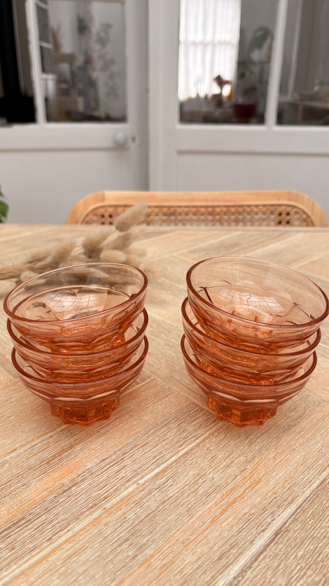 Lot de 6 coupes en verre