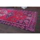 Couloir en laine turc Oushak vintage fait main 122x355