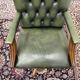 Green English Chesterfield Desk Chair