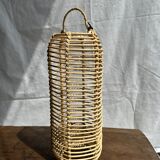 Small lantern-shaped rattan suspension H35 D15