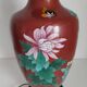 Large cloisonné lamp 77 a 100 cm of H , TBE