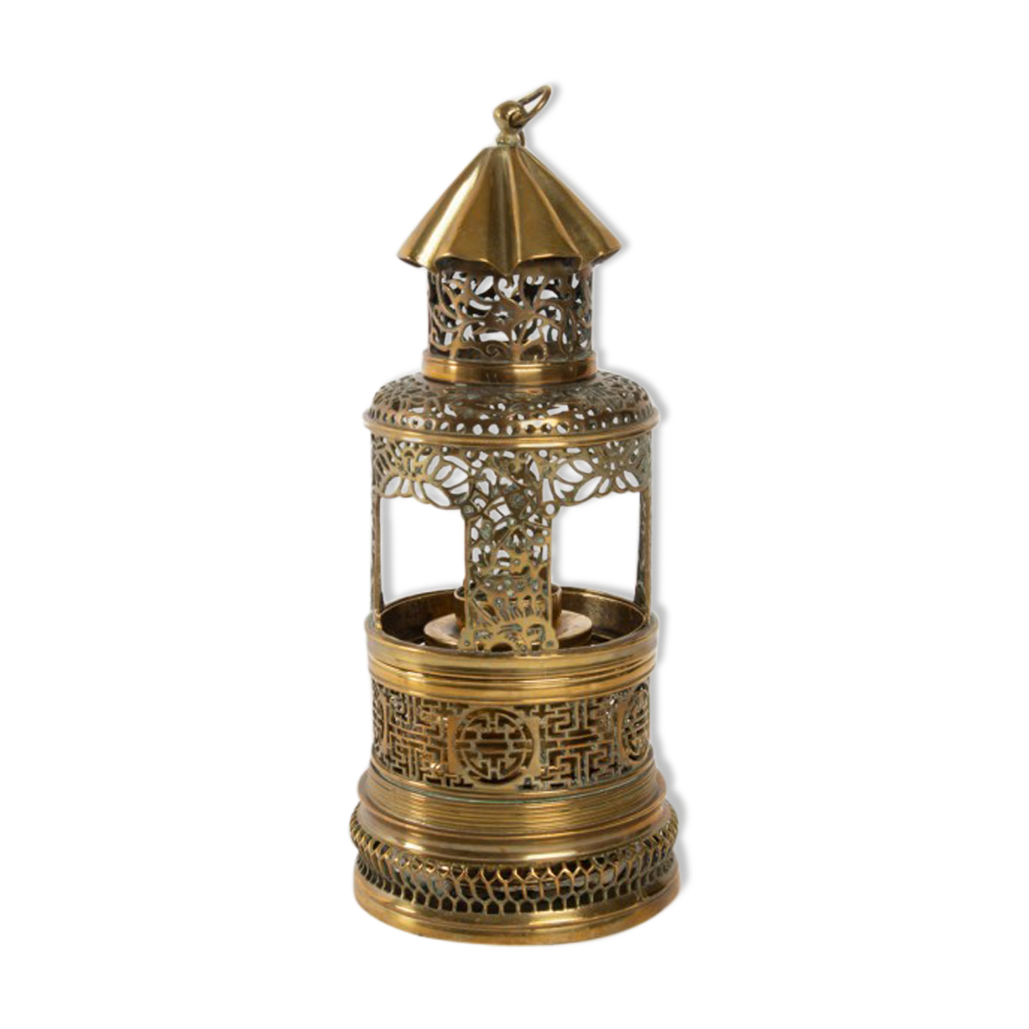 Lampe à opium en forme de lanterne chinoise, chine, 2ème moitié du 19ème siècle