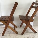 Folding chairs "by the wood fire"