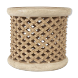 Tabouret bamiléké en bois marron